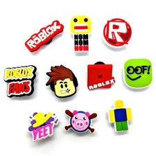 ROBLOX SHOE CHARMS (10pcs) Pack of Ten Cool Boy's/Girl's Game Gift Set Lot