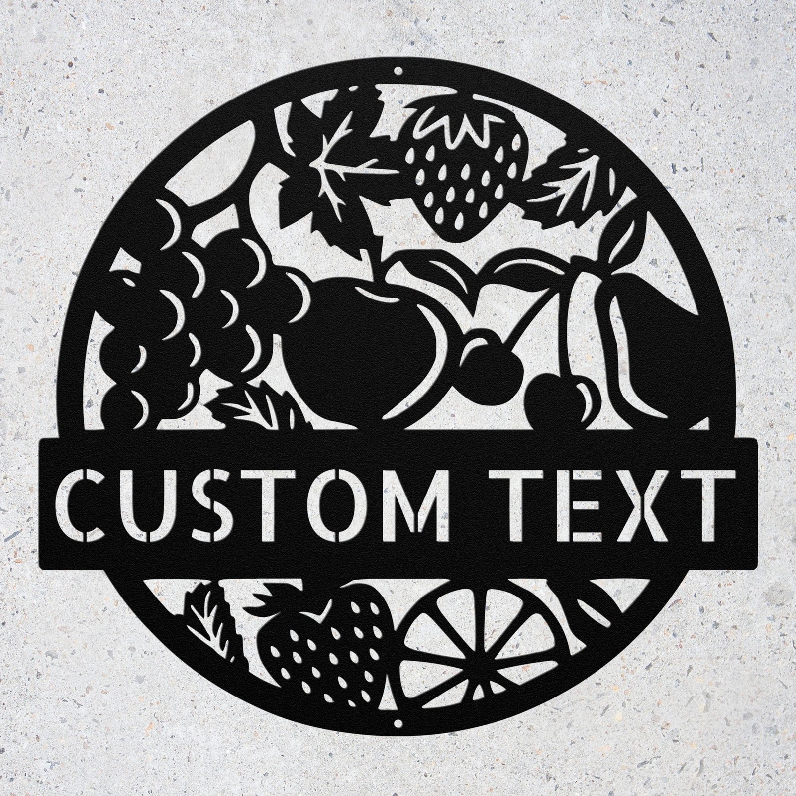 Custom Fruits Metal Sign Personalized Kitchen Wall Decor Plaque Farmhouse Gift
