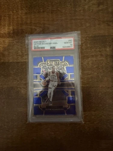 2023-24 Panini Select - Concourse Victor Wembanyama Blue Prizm #87 RC PSA 10