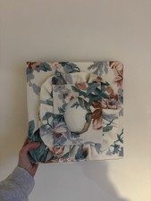 Handmade Fabric Standard 3 Ring Binder Scrapbook Photo Album Floral With Frame