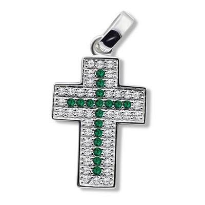 960 Argentium Kreuzanhänger   25 x 12 mm