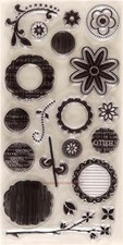 HAMPTON ART Clear Stamps FLOWER PARTS Blossom Bloom