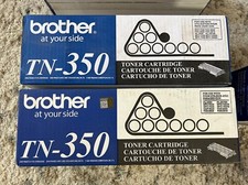 Lot of 2 New Genuine Brother TN-350 High Yield Black Toner Cartridge