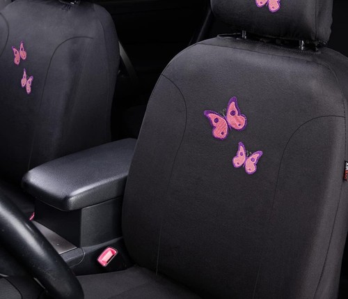 For Toyota Cute Pink Butterfly Design Car Seat Covers Universal Set For Women - Picture 4 of 11