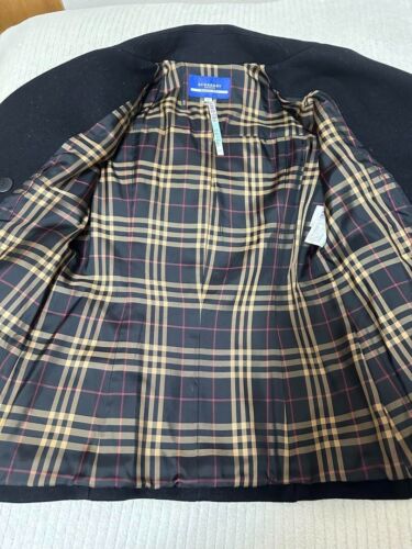 Burberry Blue Label Pea Coat Jacket Women's Size 38 Black VG - Picture 3 of 7