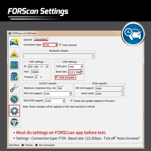Vgate vLinker FS ELM327 Fit For Ford OBD2 Scanner Interface Car Diagnostic Tool - Imagen 6 de 12
