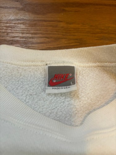 Nike Cuello Redondo Vintage Años 80 Grande Blanco RARO - Imagen 6 de 9