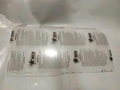 10x MCR SAFETY 181640 Faceshield Visors PETG 8x16" Plastic Plexi Replacement New