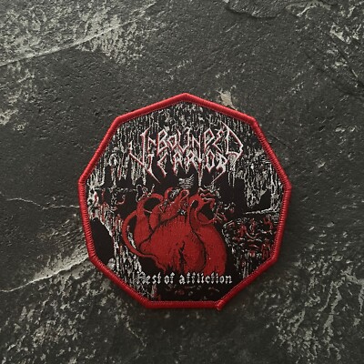 UNBOUNDED TERROR - NEST OF AFFLICTION OFFICIAL PATCH DEATH METAL RED BORDER