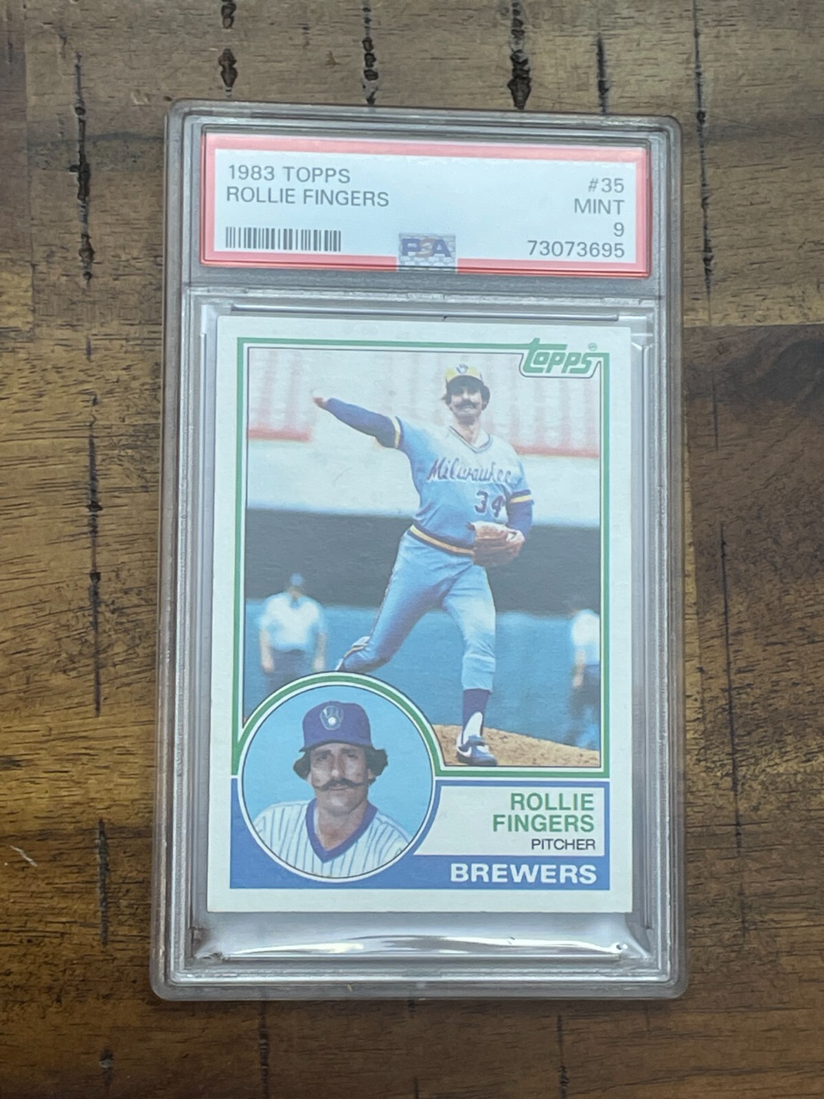 ROLLIE FINGERS MILWAUKEE BREWERS 1983 TOPPS #35 PSA 9 MINT New Slab