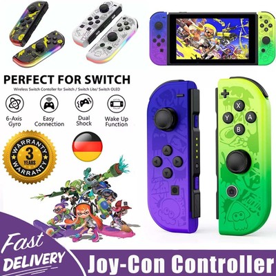 Joy Con Controller mit LED, Wireless Gamepad 2er Set für Nintendo Switch Neu