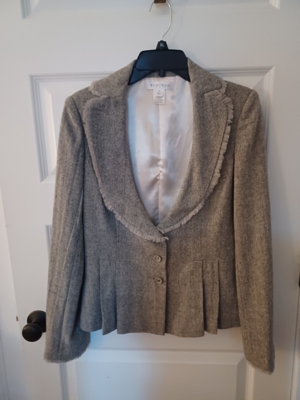 white house black market jacket, Size M, Wool Blend, Shawl Collar, Designer Brnd