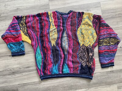Vintage Coogi Sweater XL Multi Color VTG Biggie Smalls | eBay