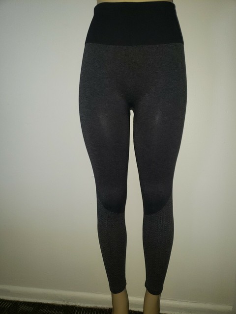 NEW Zella Seamless High Waist Leggings Gray Black - Size M | eBay