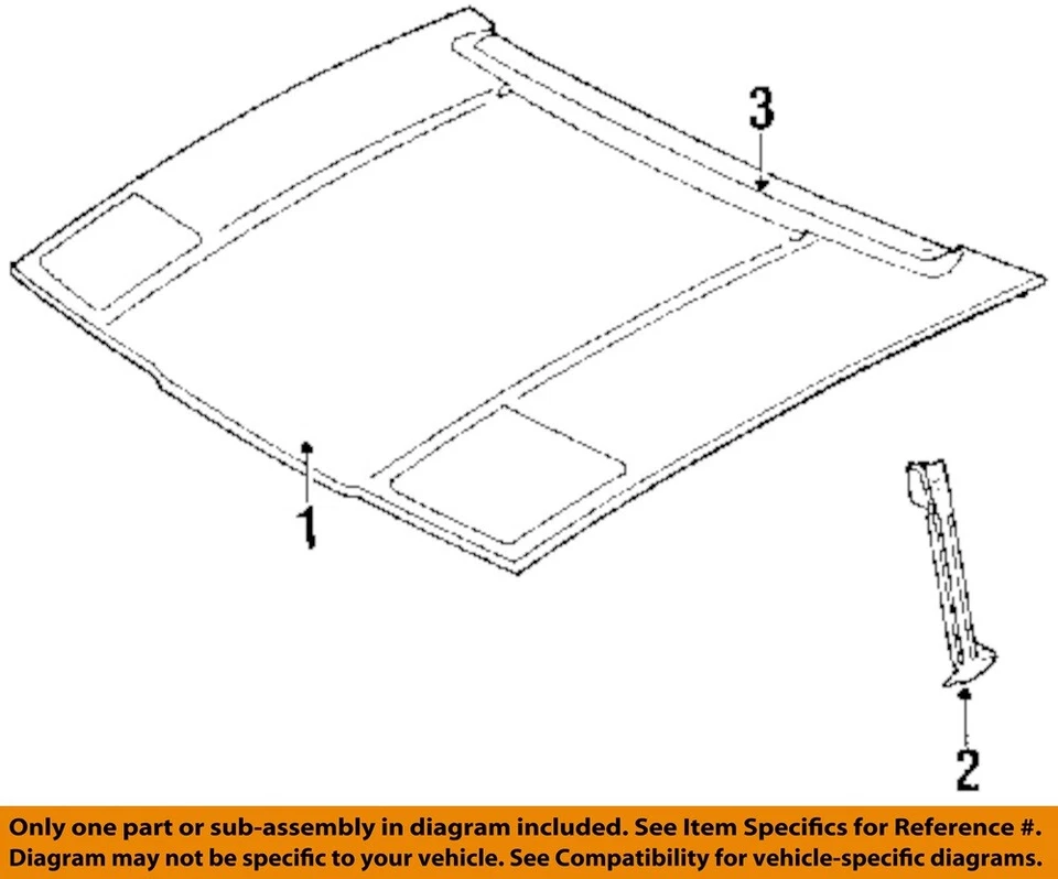 Used Hood fits: 1985 Pontiac Fiero  Grade B - Image 3 of 4