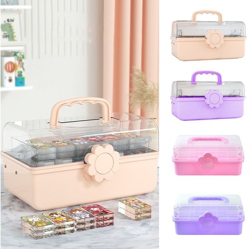 Plastic Hairpin Storage Box Foldable Hair Accessories Organizer