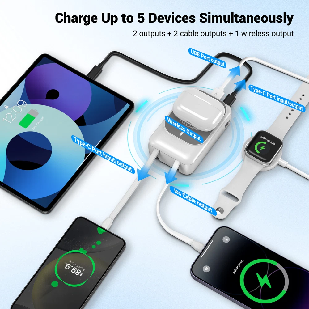 Power Bank 26800mAh Magnetic Charging Portable External Battery Backup For Phone Power Bank 26800mAh Magnetic Charging Portable External Battery Backup For Phone