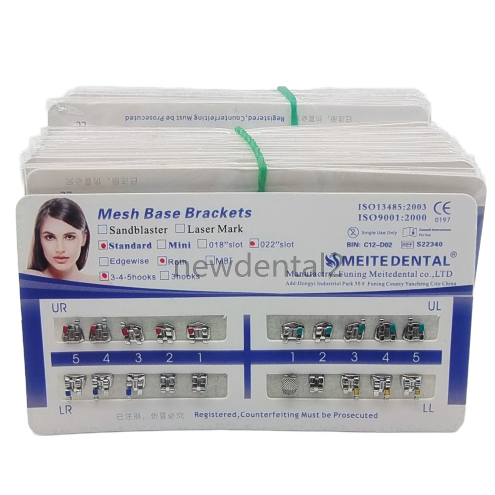 50Packs Dental Orthodontic Brackets Braces Standard Roth .022 Hooks 3-4-5 FDA