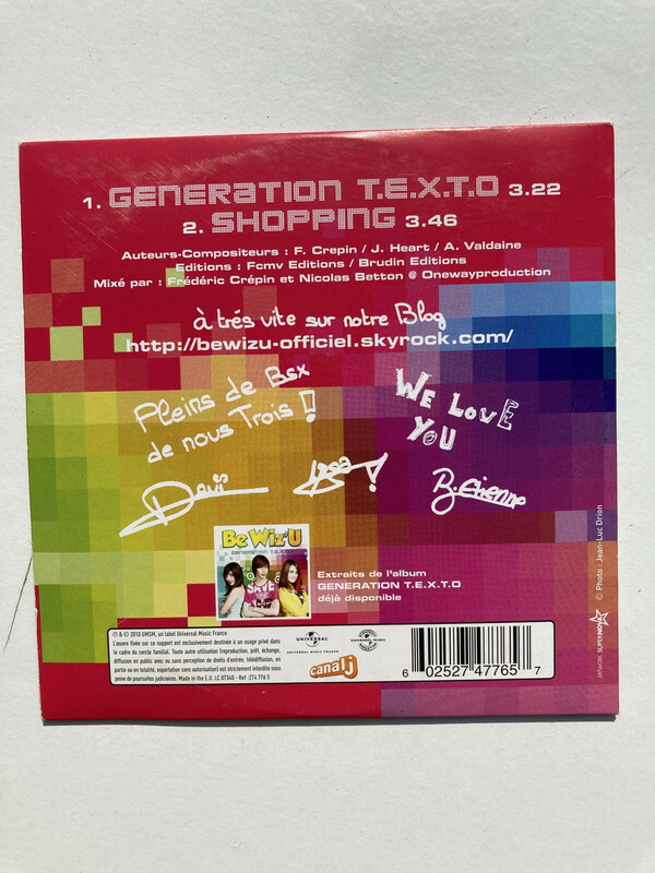 CD SINGLE BE WIZ'U GENERATION T.E.X.T.O SHOPPING - tres bon