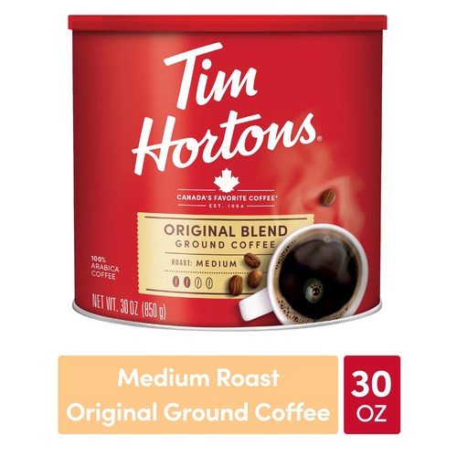 Original Blend Ground Coffee, 100% Arabica Medium Roast, 30 Oz Canister