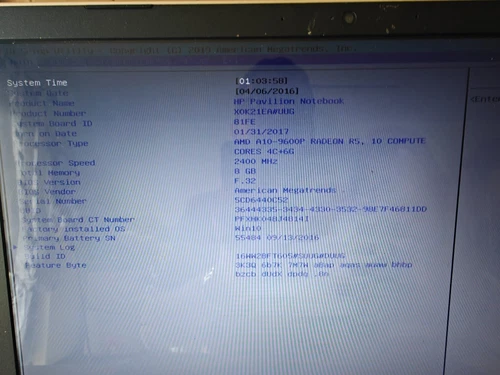carte mere hp 15 amd A10-9
