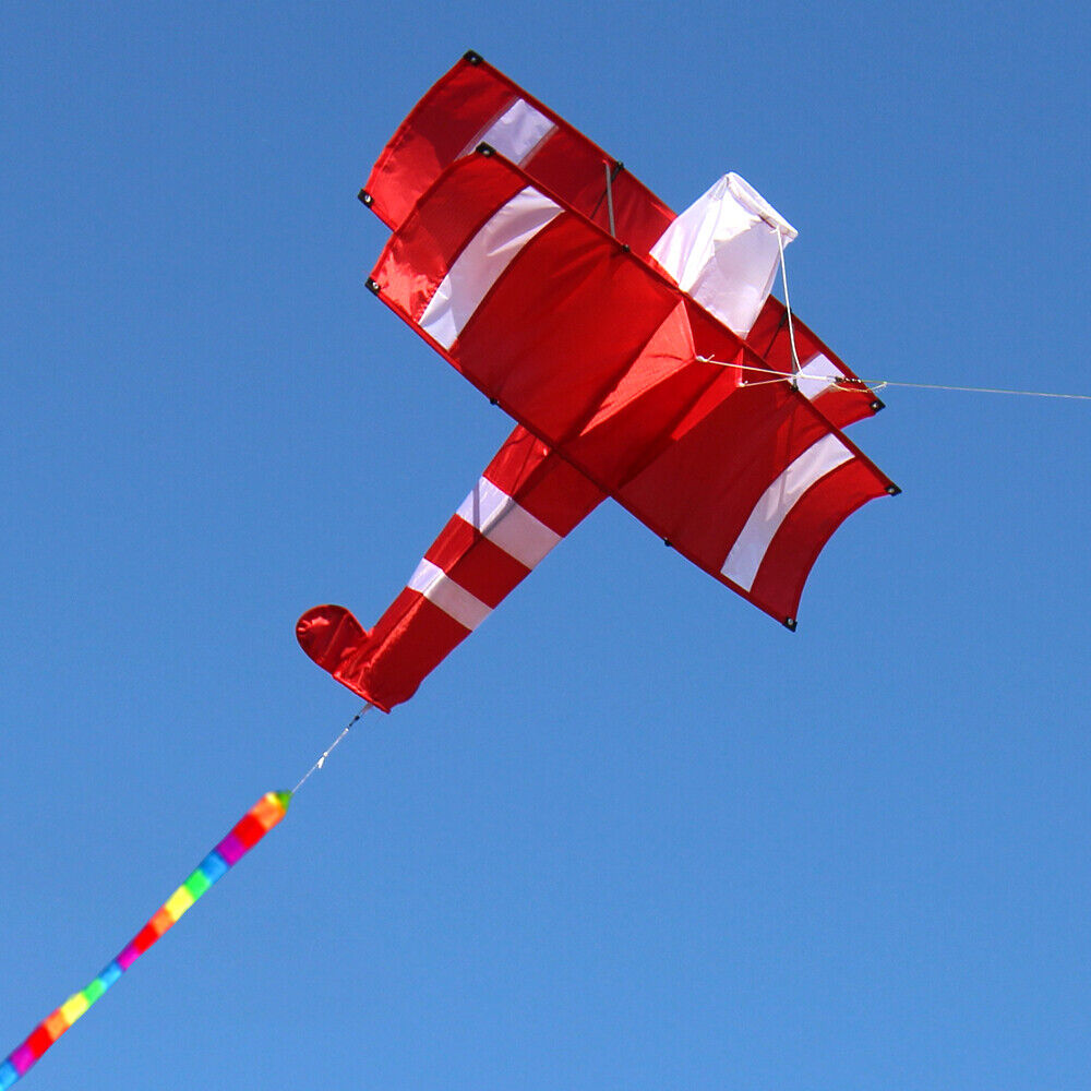 USA  3D Single Line airplane Kites Outdoor Fun Sports Beach kite with red tail 