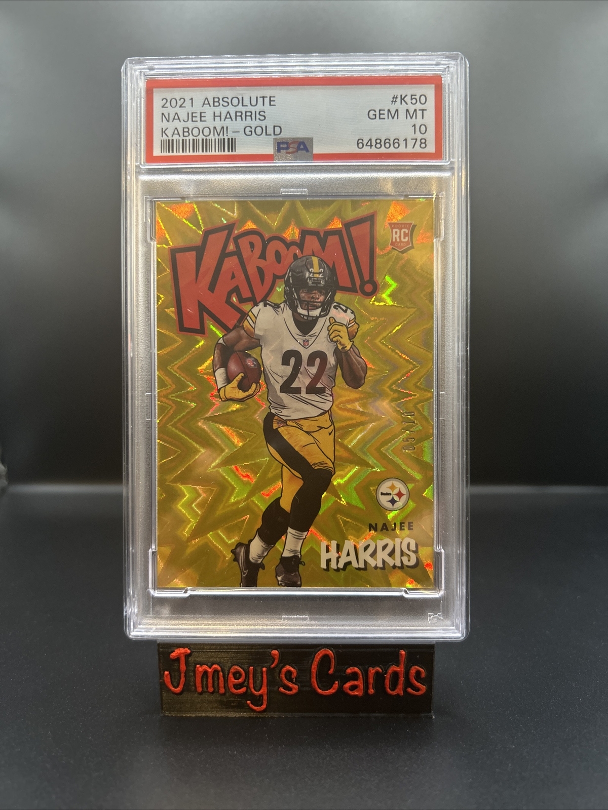 Najee Harris Panini Absolute Kaboom! #K50 Gold