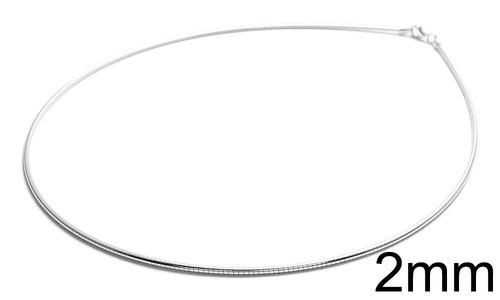925 Sterling Silver Elegant Omega Chain Necklace - All Widths and Lengths - Picture 16 of 31