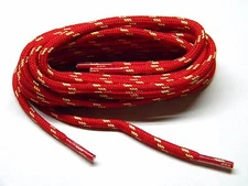 2 Pair Red w/Yellow Round Heavy Duty Boot shoelaces Shoestrings made w/ kevlar