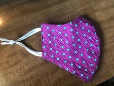 Face Mask - NEW PINK PRINT Reversible... Filter Pocket Nose Wire