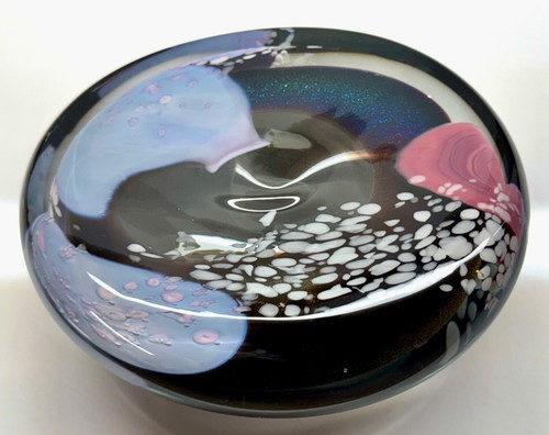 ART GLASS ~ ROBERT G EIKHOLT ~ XL 6 3/4" x 6" FREE FLOWING SCUPTURE PAPERWEIGHT - Picture 3 of 9