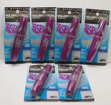MAYBELLINE VOLUM'EXPRESS MASCARA THE FALSIES #286 BLACKEST BLACK 0.31 OZ (LOT 6)