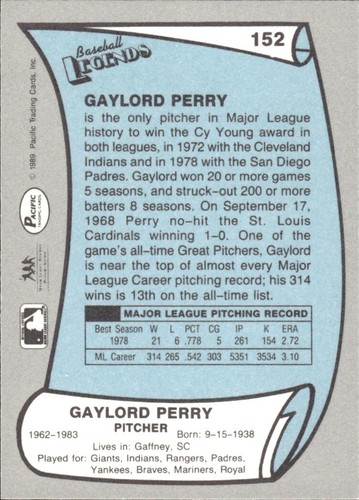 1988 and 1989 Pacific Baseball Legends MLB Set Break #1-#220 — You Choose! - Picture 303 of 441