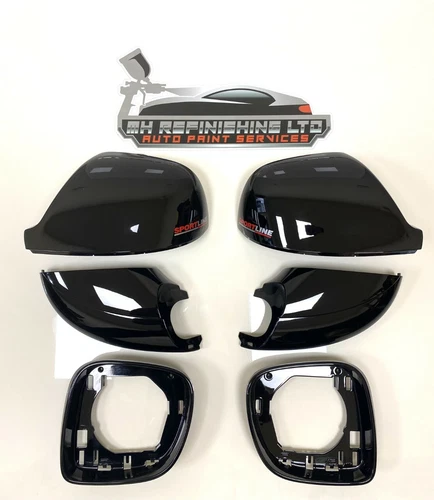 VW Transporter T5.1/T6/T6.1 Genuine Gloss Black Wing Mirror Pack With Sportline