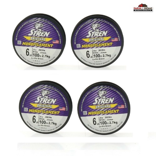 (4) Stren Monofilament Fishing Line 6lbs 100 Yards Green NEW eBay