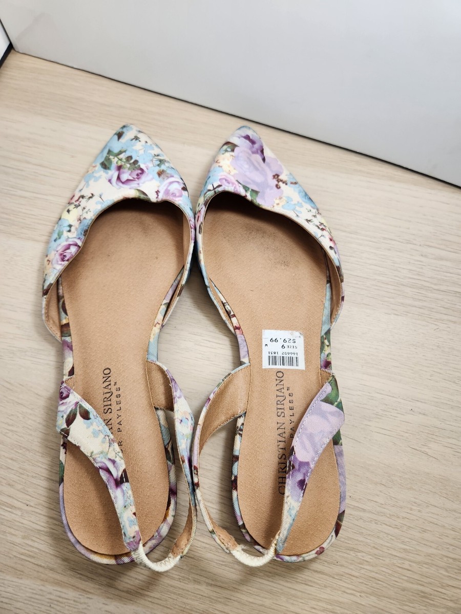 Christian Siriano for Payless Women's Flat Shoes Betty Floral Sz