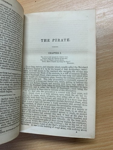 1863 Herr Walter Scott "El pirata / Fortunas de Nigel" Antiguo libro Hb (P4) - Imagen 7 de 15