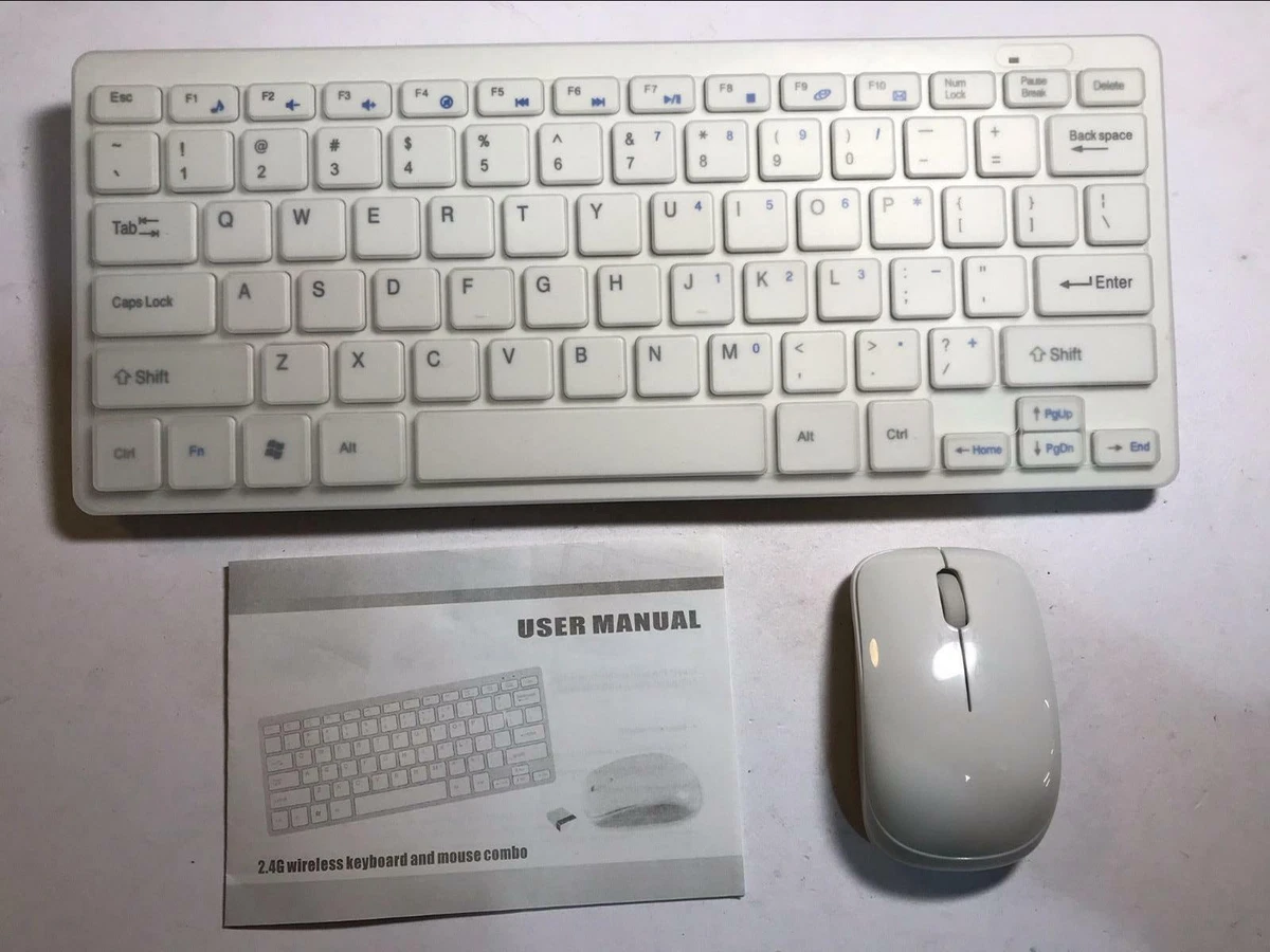 White Wireless MINI Keyboard and Mouse Set for Apple Mac Pro 1 1