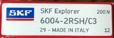6004-2RS C3 SKF Bearing 20x42x12 mm 