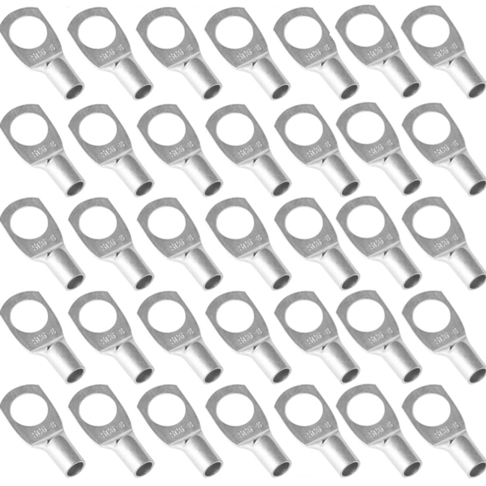 130x SC6-35 Kupfer-Ringkabelschuhe – Sortiment, Verlötbar & Gecrimpt – Für Batterie- Und Stromanschlüsse