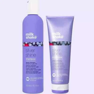 Milk Shake Silver Shine Shampoo 300ml and Conditioner 250ml for blond grey hair