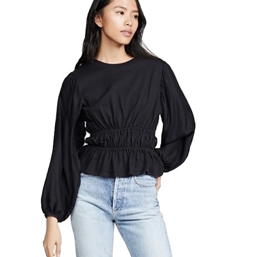 トップス FRINGE OPEN BLOUSE Madison Leigh Open Front Top Womens 18 Fringe Hem Slinky Open