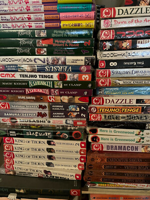 Lot of 10 Graphic Novels English Manga RANDOM *MIX