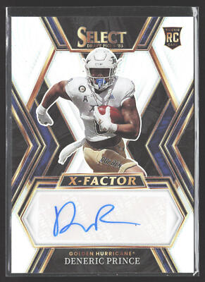 Deneric Prince 2023 Select Draft X-Factor Signatures Silver Prizm # AU Tulsa