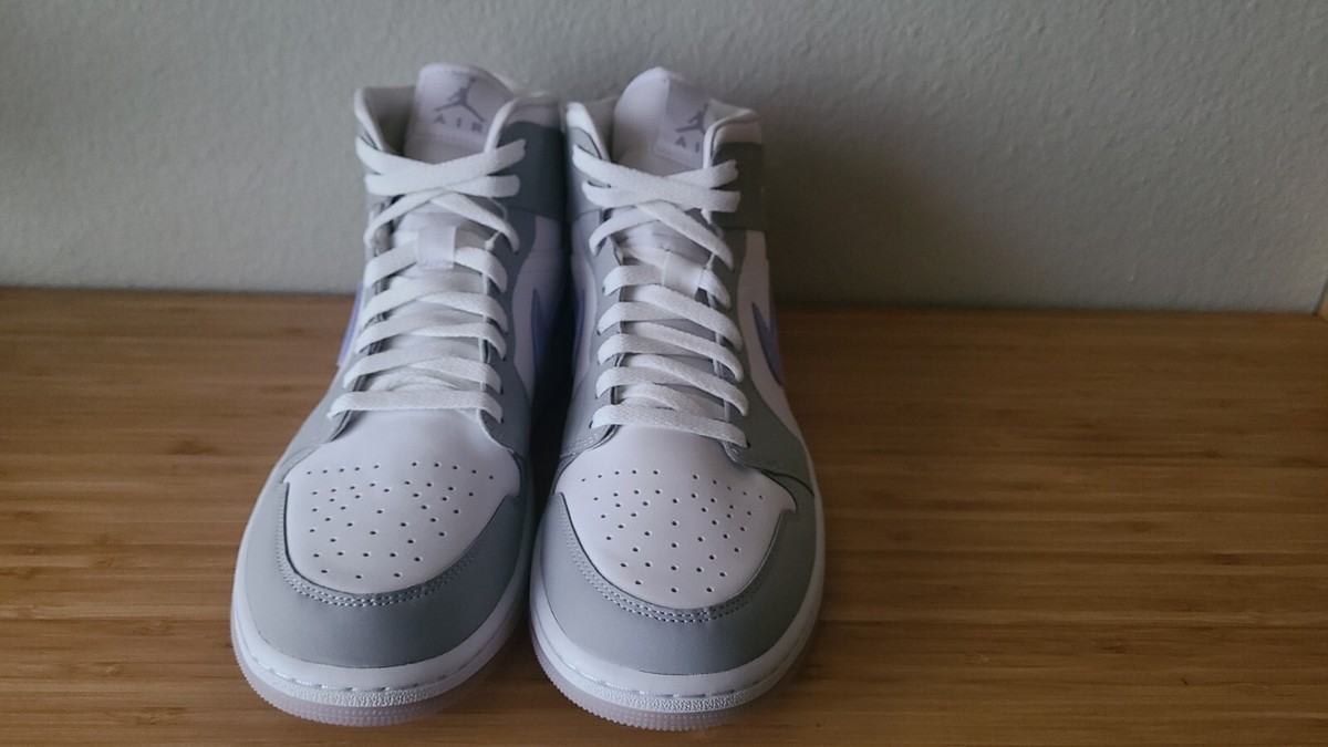 【Nike】ナイキ★Air Jordan 1 Mid \"Little Dior\" BQ6472-105 Size 9.5W / 8M - Nike Air Jordan 1 Mid Wolf Grey Aluminum