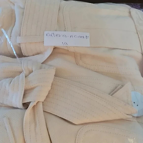 KATE SPADE Women's White Luxe Twill Jacket US Size 14 thumbnail 4