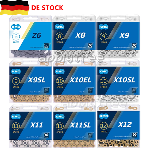 KMC X10 X11 10/11-Gang-Kette 116 Glieder Shimano MTB-Fahrradkette Silber/Gold DE