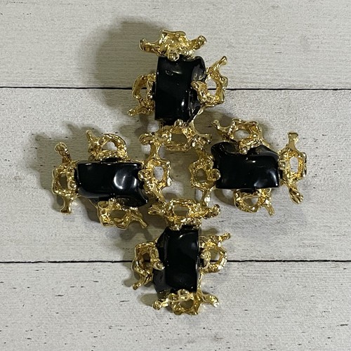 Ivana Vintage Ivana Trump Brutalist Chunky Signed Cross Pendant