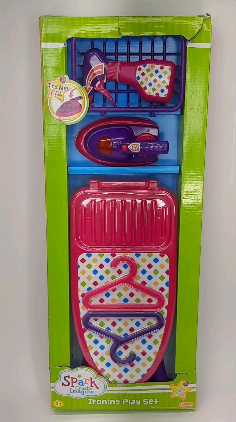 SPARK CREATE IMAGINE 6pcs Ironing PLAY SET Brand New Light And Sound-image