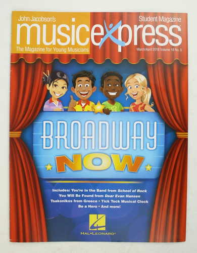 2018 Lot 5 Broadway Now Sheet Music Express Student Magazine Vol 18 #5 - Picture 2 of 3